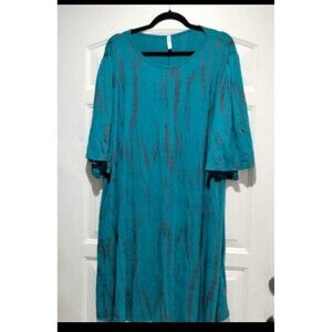 Silhouette Women's Plus Size Knee Length Dress Blue 2X